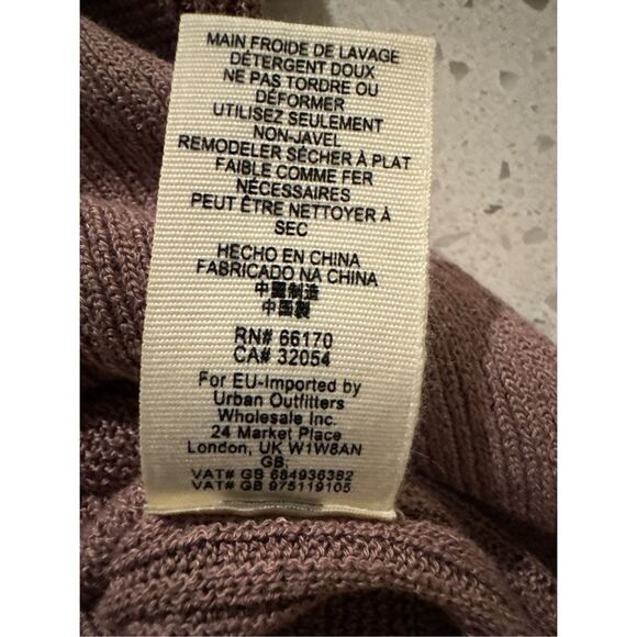 Free People Women's Criss Cross Hi-low Long Line Knit Tunic Sweater Mauve Small - Picture 8 of 8